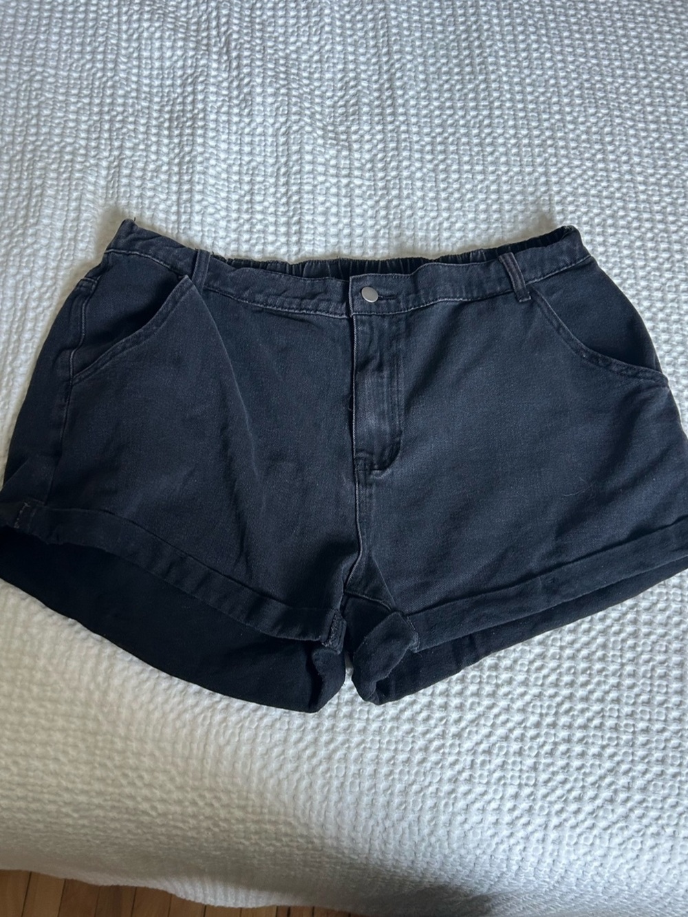 High Waist Shorts in Black 2XL